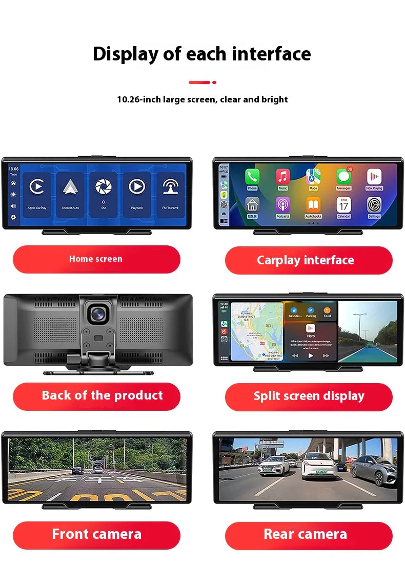 Dual-Camera Dash Cam with GPS