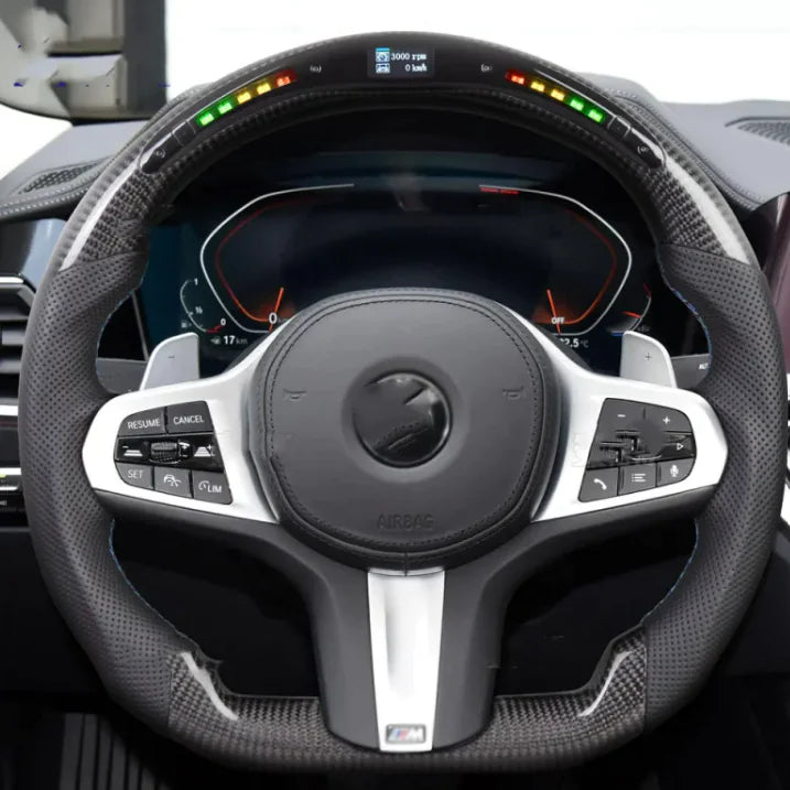 X3x5 Carbon Fiber LED Steering Wheel